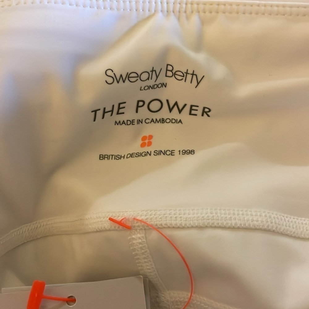 NWT Sweaty Betty Power Wetlook Mesh 7/8 Leggings White Size Small - Picture 10 of 14